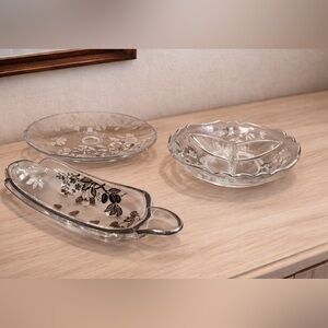 Vintage 1920’s Sterling Silver Overlay Misc Dishes SET